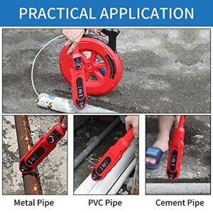 Yeipower Pipe Blockage Detector Locators-Sensor - Water Pipe Wall Scanner 30M Pipeline Detector Metal PVC Water Pipes Clogging Tool