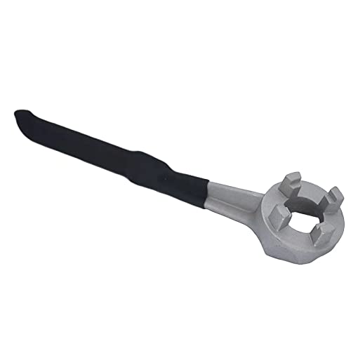 NACHEE Bung Wrench 55 Gallon Drum,Aluminum Drum Wrench Barrel Wrench Drum Opener Tool for Opening 10 15 20 30 50 55 Gallon Drum,with Plastic Comfortable Dip Handle