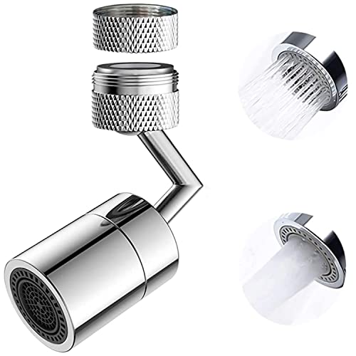 Faucet Extender Swivel Sink Faucet Aerator Water Saving Rotatable Faucet Sprayer Head for Wash Face Wash Mouth Wash Eye Universal Splash Filter Faucet (720° Rotate)