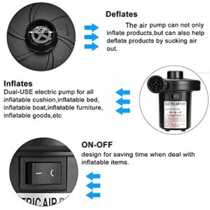 Electric Air Pump, Air Pump with 3 Nozzles, 110V,Inflator/Deflator Pumps for Inflatable Pool for Kids and Adults Kiddie Pool Inflatable Swimming Pool for Kids Pools for Backyard Blow Up Pool Toddlers