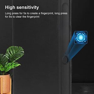 Fdit Fingerprint Lock Notebook Portable USB Business Notepad Diary Book for Office School Personal Organizers