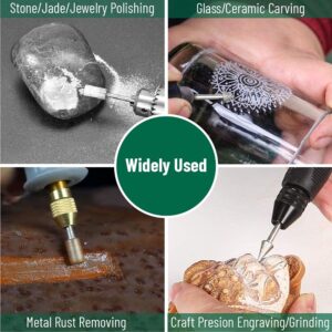 Stone Carving Set Diamond Burr Bits, 20PCS Polishing Kits Rotary Tools Accessories with 1/8’ Shank For Carving, Engraving, Grinding, Polishing Stone, Rocks, Jewelry, Glass, Ceramics