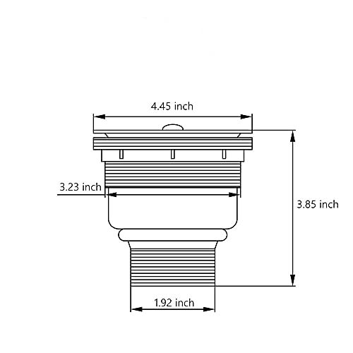 DESUMG Kitchen Sink Drain Strainer Assembly, 304 Stainless Steel Sink Stopper and Removable Deep Waste Basket for 3-1/2 Inch Commercial Kitchen Sink