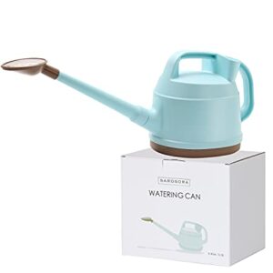 SAROSORA Outdoor Watering Can 0.9 Gallon Long Spout with Detachable Shower Head for Garden Flowers Plants (Blue, 3.3L/0.9GAL)