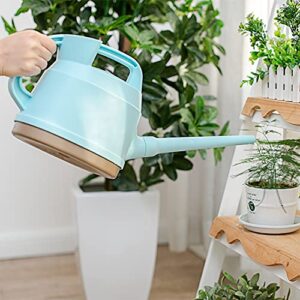 SAROSORA Outdoor Watering Can 0.9 Gallon Long Spout with Detachable Shower Head for Garden Flowers Plants (Blue, 3.3L/0.9GAL)