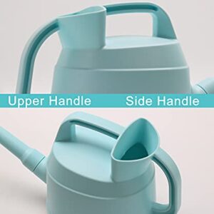 SAROSORA Outdoor Watering Can 0.9 Gallon Long Spout with Detachable Shower Head for Garden Flowers Plants (Blue, 3.3L/0.9GAL)