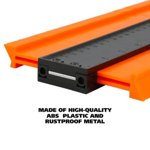 GreatNeck 74591 10 Inch Contour Gauge, 10 Inch Contour, Contour Duplication Gauge with Lock, Easy Contour Device Forms to Most Shapes, Adjust Tightness