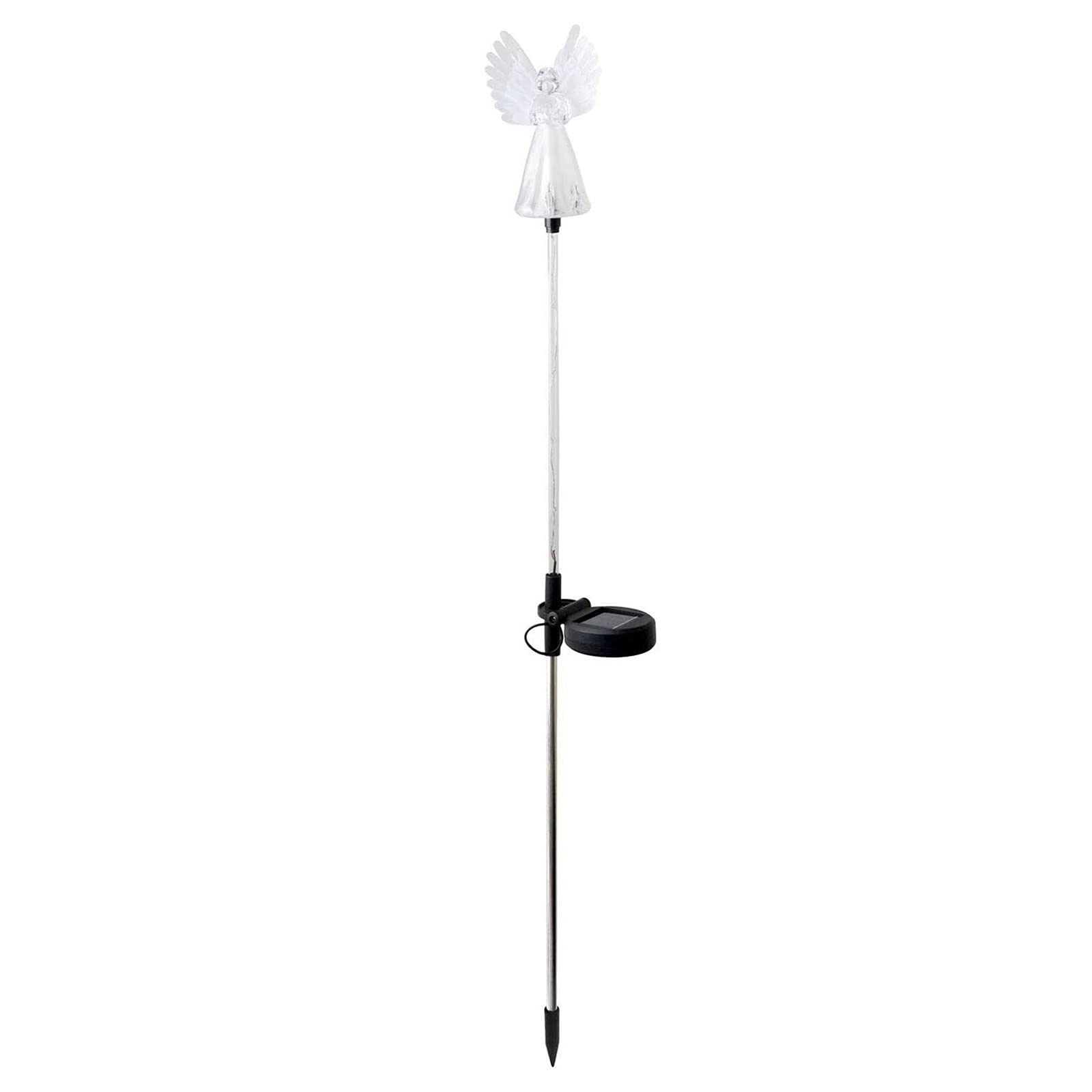 MELDVDIB Solar Angel Lights Outdoor Decorative, Garden Gifts for Your Love, Multi-Color Changing LED Stake Fairy Light with Fiber Optic Power, Yard Patio Lawn Grave Cemetery (Multicolor)