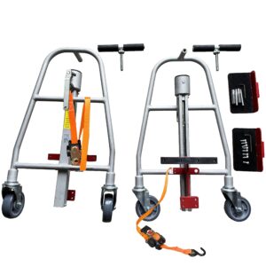 Manual Furniture Mover (Set of 2), 1100 lb. Cap, Aluminum, 12" Lift Height, Machinery Mover