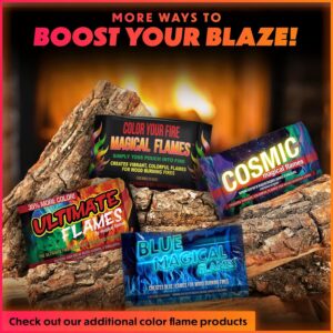 Magical Flames Fire Color Changing Packets for Campfires, Fire Pit, Outdoor Fireplaces - Camping Essentials for Kids & Adults – 12 Pack, Jumbo Flames