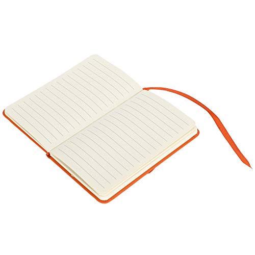 Notebook, Notepad No Fluorescent Agent with Ribbon Bookmarks for Writing for Diary for Gratitude Diary for Office Notes(Orange)