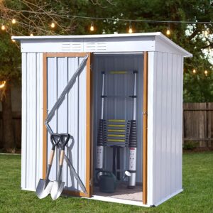 outdoor shed 5 x 3 ft outdoor storage sheds,metal sheds outdoor storage for patio lawn backyard,perfect to store garden tools,bike accessories,lawn mower(no floor included)