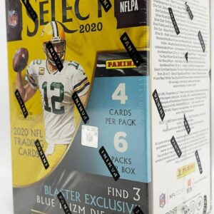 2020 Panini Select Football 6-Pack Blaster Box (Blue Prizms) NFL Trading Cards