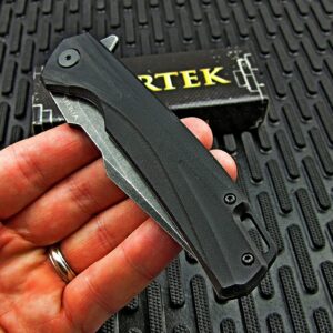 VORTEK DropShot EDC Folding Pocket Knife: Ball Bearing Pivot, 8Cr13MoV Blade, Deep Carry Pocket Clip, Smooth Fast Everyday