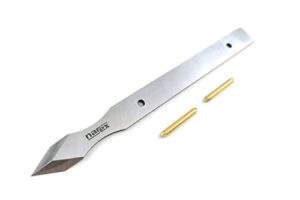 narex unhandled dual bevel marking knife kit with finger indents stainless steel blade (0.100" thick blade)