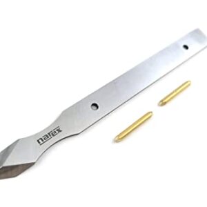 Narex Unhandled Dual Bevel Marking Knife Kit with Finger Indents Stainless Steel Blade (0.100" Thick Blade)