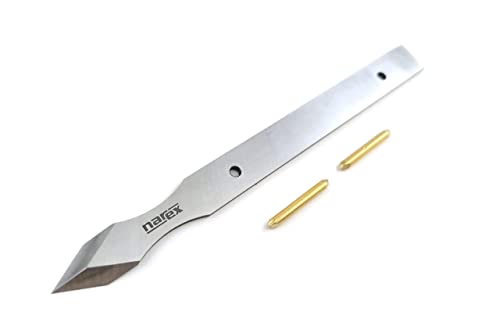 Narex Unhandled Dual Bevel Marking Knife Kit with Finger Indents Stainless Steel Blade (0.100" Thick Blade)