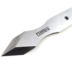 Narex Unhandled Dual Bevel Marking Knife Kit with Finger Indents Stainless Steel Blade (0.100" Thick Blade)