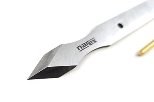 Narex Unhandled Dual Bevel Marking Knife Kit with Finger Indents Stainless Steel Blade (0.100" Thick Blade)