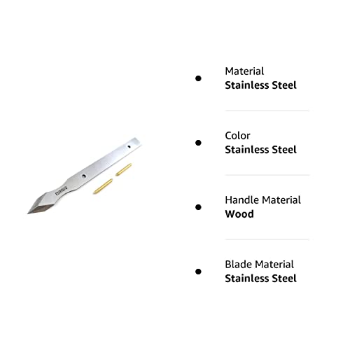 Narex Unhandled Dual Bevel Marking Knife Kit with Finger Indents Stainless Steel Blade (0.100" Thick Blade)