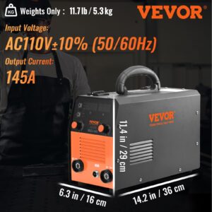 VEVOR MIG Welder, 130A Welding Machine, 3 in 1 Combo MMA/MIG/Lift TIG Welder Machine, Flux Core Welder, MIG-130 Portable Welding Machine, MIG Welding Equipment with 1KG Welding Wire Stick Welder