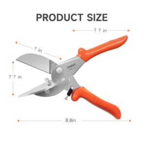 TOWOT Sharp Multi Angle Miter Shear Cutter, Adjustable at 45 To 135 Degree With Safety Lock Hand Tools for Cutting Plastic, PVC and Molding Trim