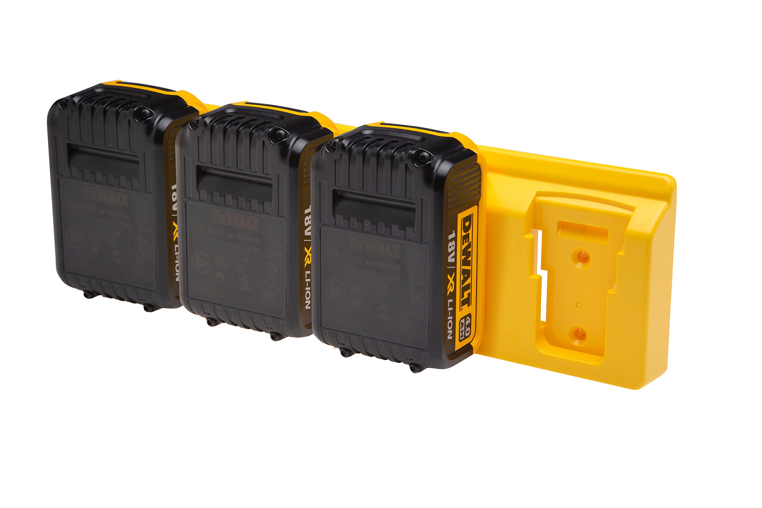 48 Tools - Battery Holder for DeWalt XR Batteries | 20V | Wall Mount | Battery Storage for Truck, Trailer, Van, Workshop, Shelf, Toolbox