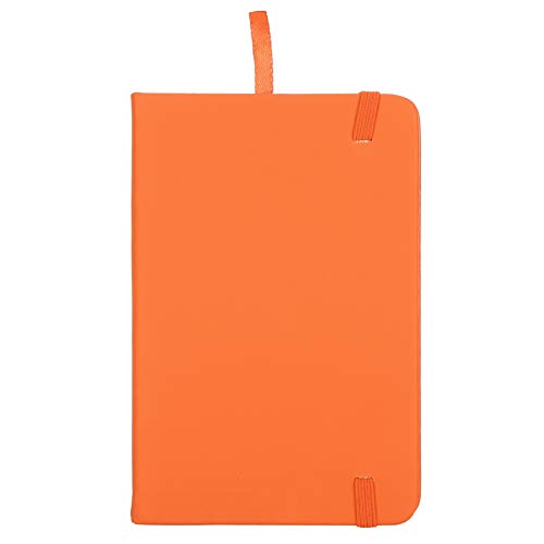 Notepad, Rounded Corners No Fluorescent Agent Strap Notebook, for Diary Writing(orange)