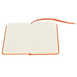 Notepad, Rounded Corners No Fluorescent Agent Strap Notebook, for Diary Writing(orange)