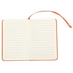 Notepad, Rounded Corners No Fluorescent Agent Strap Notebook, for Diary Writing(orange)