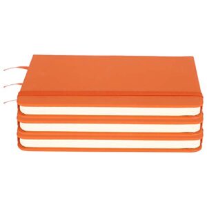 Notepad, Rounded Corners No Fluorescent Agent Strap Notebook, for Diary Writing(orange)