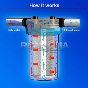 Big CTO Carbon Block Water Filters 4.5" x 10" Whole House Cartridges WELL-MATCHED with CBC Series, WFHDC8001, EP and EPM Series (2 Pack)