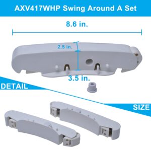 Wadoy AXV417WHP Pool Cleaner Kit Compatible with Hayward Navigator Pool Vac Ultra Pool Cleaners with AXV604WHP Front and Rear Bezels, AXV434WHP Flap, AXV414P Pod Shoes