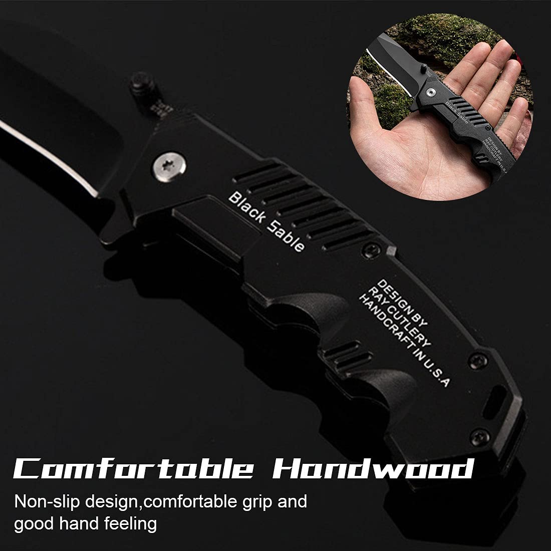 DOOM BLADE 7.87" EDC Cool Sharp Tactical Folding Pocket Knife,Spring Assisted Opening Knifes with Liner Lock,Pocketclip - Best Camping Fishing Hiking Survival Knife