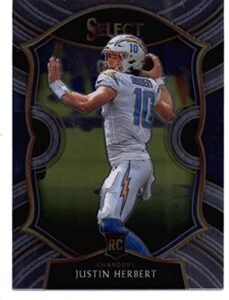 2020 panini select rookie card #44 justin herbert concourse rc los angeles chargers football nm-mt