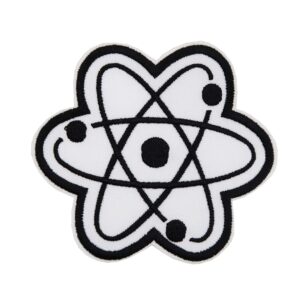 atom embroidered iron on patch