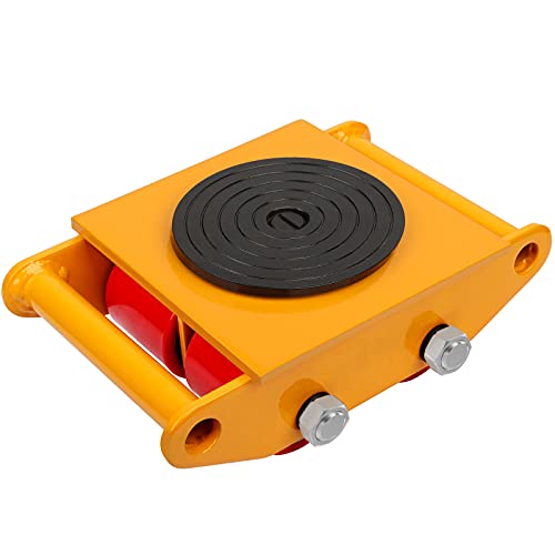 XCFDP Machine Skates, 6T Machinery Skate Dolly, 13200lbs Machinery Moving Skate, Machinery Mover Skate with 360° Rotation Cap, Heavy Duty Machine Dolly Skate for Industrial Moving Equipment, 1pc