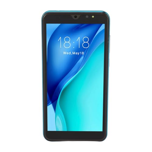 5.72in M30PLUS Smartphone, LCD Full Screen, Face ID Unlock, 512MB + 4GB, for Android 4.4, 2MP+ 2MP Camera, 1800mAh, Dual Card Dual Standby Cell Phone Support for WiFi+BT+FM(Blue-US)