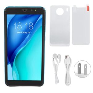 5.72in M30PLUS Smartphone, LCD Full Screen, Face ID Unlock, 512MB + 4GB, for Android 4.4, 2MP+ 2MP Camera, 1800mAh, Dual Card Dual Standby Cell Phone Support for WiFi+BT+FM(Blue-US)