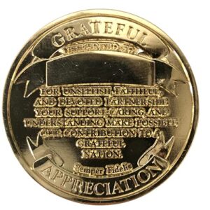 United States USMC Marine Spouse Grateful Appreciation Challenge Coin