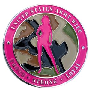 united states army usa proud strong loyal army wife challenge coin