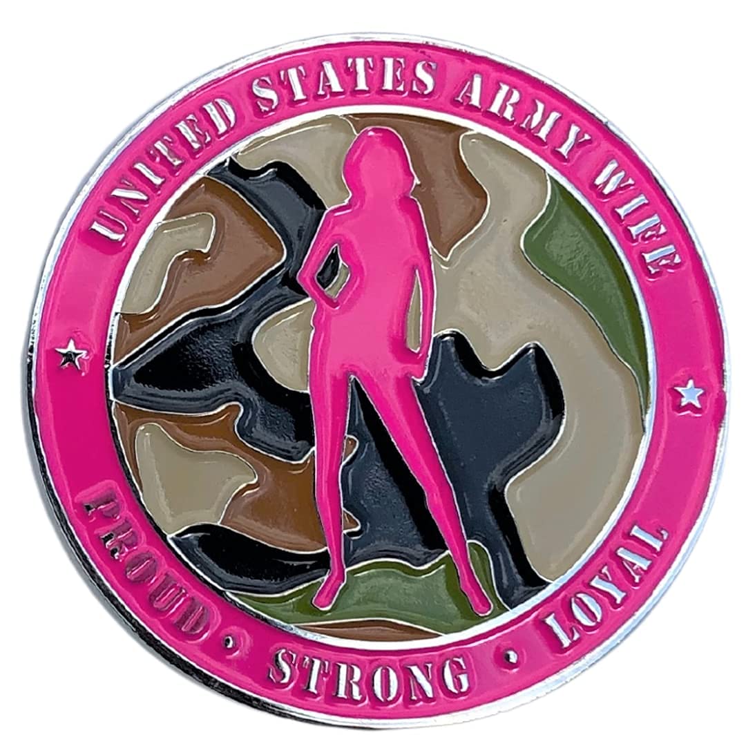 United States Army USA Proud Strong Loyal Army Wife Challenge Coin