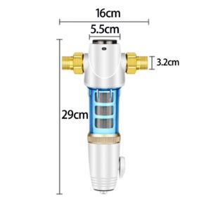 CJGS Replacement Filters-Reusable Water Filter,Replacement Under-Sink Water Filters 3T/h Siphon Backwash 40um for City/Well Water (1" Interface + 3/4" Interface + 1/2" Interface Universal)