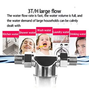 CJGS Prefilter - Spin Down Sediment Water Filter,Central Prefilter Whole House Water Filter Purifier System 3T/h for Whole House Reusable Spin Down Sediment Filter