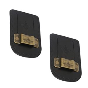 tourbon leather tape measure holder for belt (pack of 2 pieces) (black)