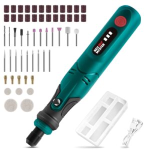 neu master cordless rotary tool, 3.7v mini rotary tool kit with 55pcs accessories, 3-speed usb charging power rotary tool for sanding, polishing, engraving, drilling and diy crafts