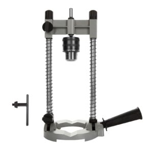 certbuy portable drill press for hand drill, multi-angle drill guide attachment for 1/4 inch and 3/8 inch adjustable angle drill holder guide, portable drill guide with chuck