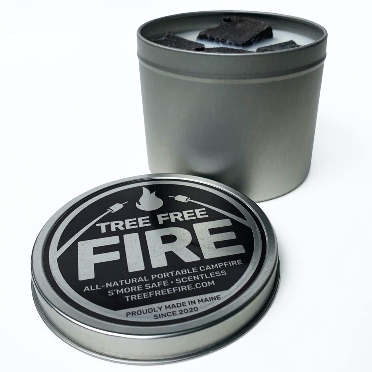 Tree Free Fire - Portable Tabletop Fire Pit - All Natural Alternative to Gel Fuel cans | Tabletop Fire Bowl, Perfect Outdoor Fireplace