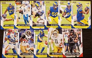 2021 panini score football los angeles rams team set 11 cards w/draft rookies