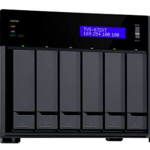 QNAP 6 Bay Thunderbolt NAS with 40TB Storage Capacity, Preconfigured RAID 5 Seagate IronWolf Drives Bundle (TVS-672XT-i3-8G-68S-US)